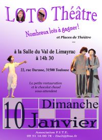 Loto-Théâtre. Le dimanche 10 janvier 2016 à Toulouse. Haute-Garonne.  14H30